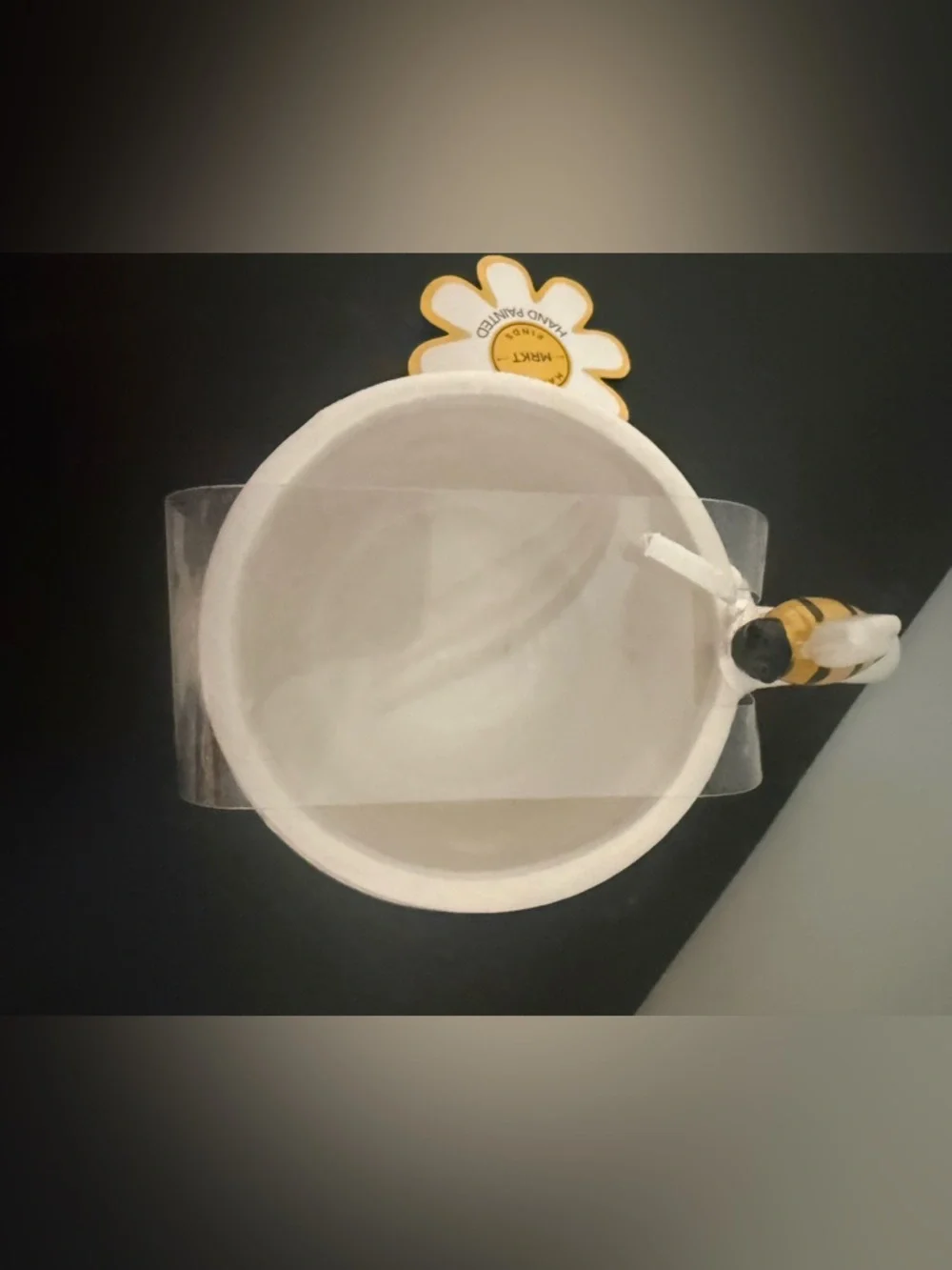 Market Finds Ceramic Teacup and Saucer - with Hand painted Bees 🐝!